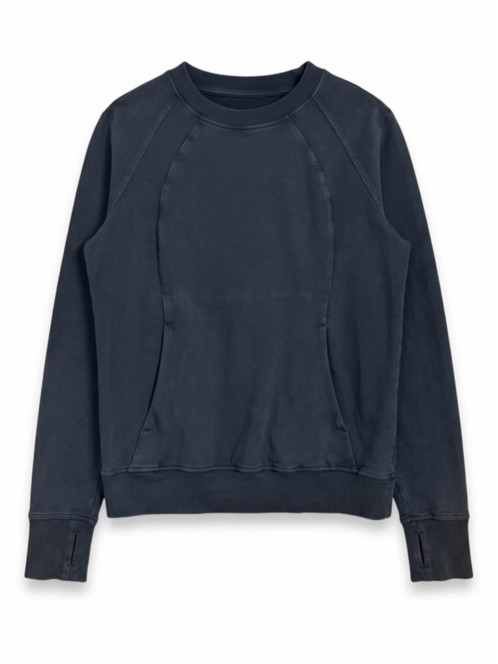 LULULEMON Top Scuba Crewneck Black Long Sleeves Cotton Pullover Athleisure, Sz 6